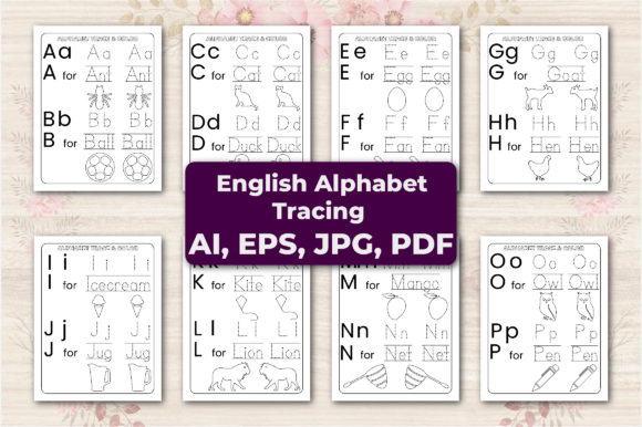 Alphabet Tracing & Color Page for Kids: A Designer's Resource