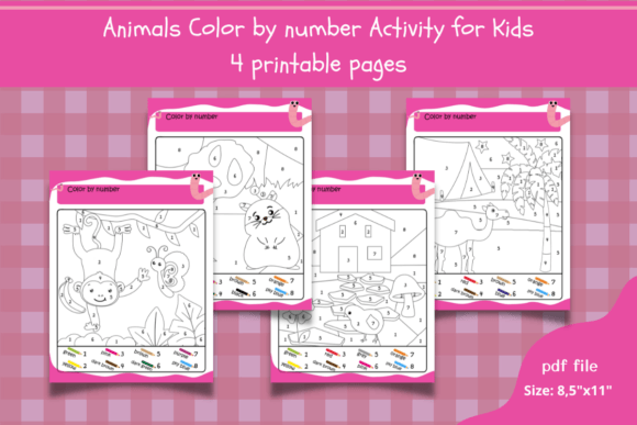 Animals Color by Number Activity: A Creative Tool for Early Learners