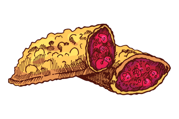 Berry Pie: Hot Fast Food Dessert Color S