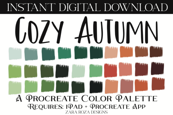 Cozy Autumn Procreate Color Palette: Your Go-To for Warmth