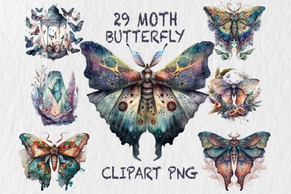 Enchanting Moth Clipart for Creative Projects