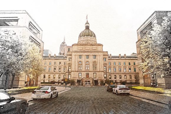 Indianapolis USA Color Pencil: A Vibrant Design Asset