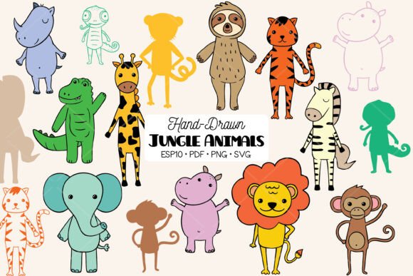 Jungle Animal Hand Drawn Character Color: A Creative Toolkit for Designers