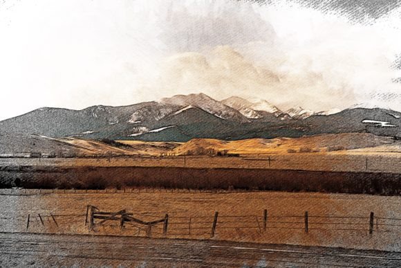 Montana US Color Sketch: A Vibrant Design Asset for Creators