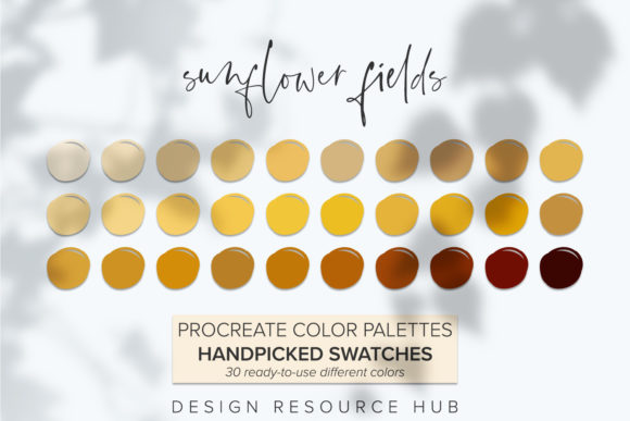 Procreate Color Palette: Sunflower Field for Vibrant Art