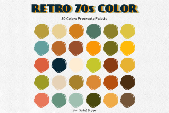 Revive the Groovy Era: The Retro 70s Procreate Color Palette