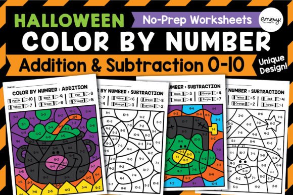 Spooky Fun with Halloween Color by Number Worksheets