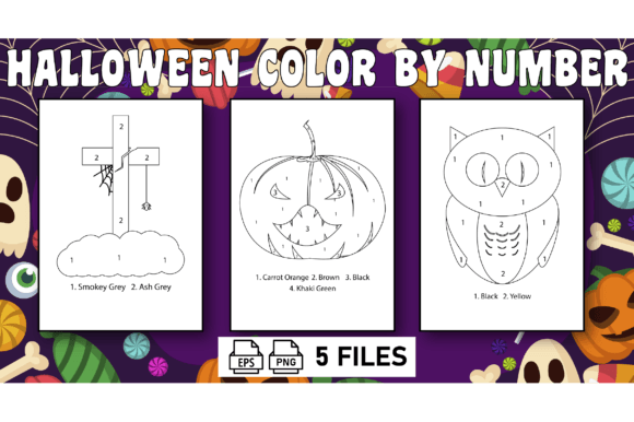 Spooky Season Solutions: Halloween Color by Number Pages for KDP