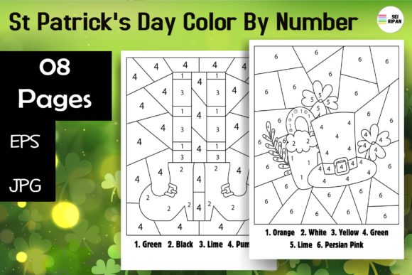 St Patrick's Day Color by Number Vol-1: A Practical Asset for Seasonal Creativity