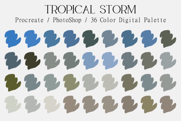 Tropical Storm Digital Color Palette: A Designer's Moody Toolkit