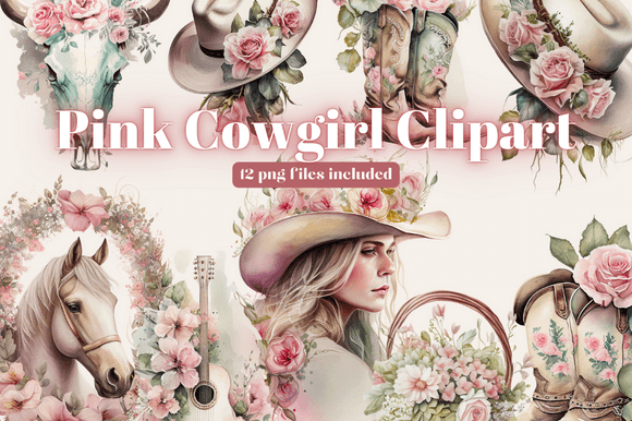 Watercolour Pastel Cowgirl Clipart: A Designer's Guide to Soft Western Charm