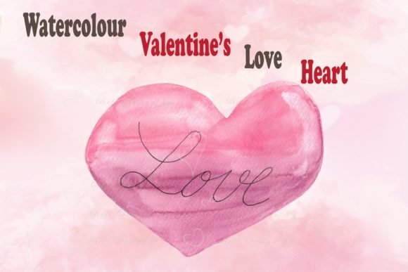 Watercolour Valentine's Love Heart: A Hand-Painted Design Asset